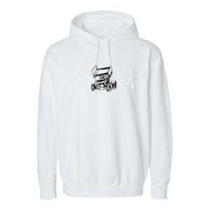 Sprint Car Racing Gift Garment-Dyed Fleece Hoodie