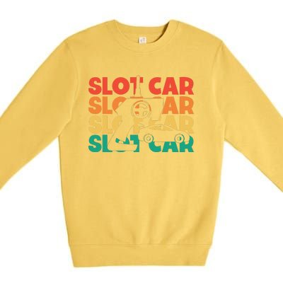 Slot Car Retro Text Rc Car Mini Car Slot Car Slotcar Premium Crewneck Sweatshirt