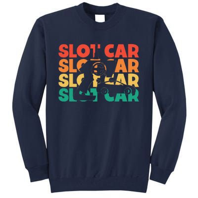 Slot Car Retro Text Rc Car Mini Car Slot Car Slotcar Tall Sweatshirt