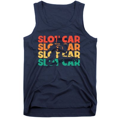 Slot Car Retro Text Rc Car Mini Car Slot Car Slotcar Tank Top