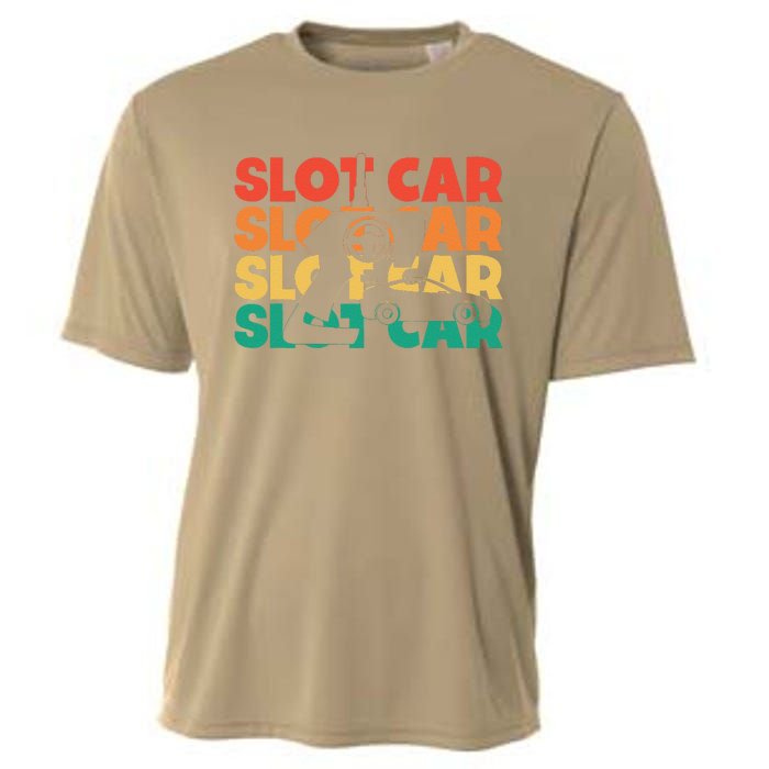 Slot Car Retro Text Rc Car Mini Car Slot Car Slotcar Cooling Performance Crew T-Shirt