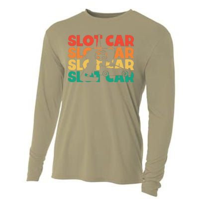 Slot Car Retro Text Rc Car Mini Car Slot Car Slotcar Cooling Performance Long Sleeve Crew