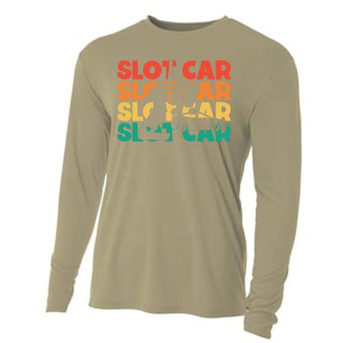 Slot Car Retro Text Rc Car Mini Car Slot Car Slotcar Cooling Performance Long Sleeve Crew