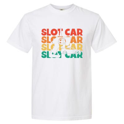 Slot Car Retro Text Rc Car Mini Car Slot Car Slotcar Garment-Dyed Heavyweight T-Shirt