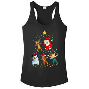 Santa Claus Reindeer Snowman Elf Dabbing Xmas Christmas Ladies PosiCharge Competitor Racerback Tank