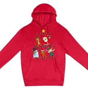 Santa Claus Reindeer Snowman Elf Dabbing Xmas Christmas Premium Pullover Hoodie