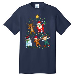 Santa Claus Reindeer Snowman Elf Dabbing Xmas Christmas Tall T-Shirt