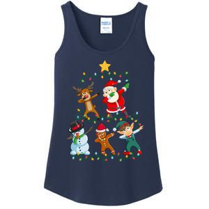 Santa Claus Reindeer Snowman Elf Dabbing Xmas Christmas Ladies Essential Tank