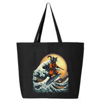 Samurai Cat Riding Shark Epic Wave Cat Lovers Costume 25L Jumbo Tote