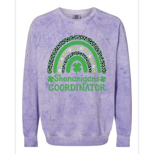 Shenanigans Coordinator Rainbow St Patricks Day Teacher Gift Colorblast Crewneck Sweatshirt