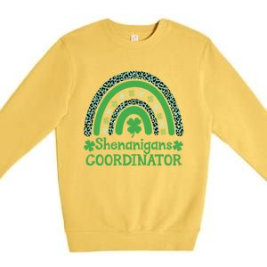 Shenanigans Coordinator Rainbow St Patricks Day Teacher Gift Premium Crewneck Sweatshirt