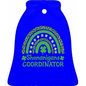 Shenanigans Coordinator Rainbow St Patricks Day Teacher Gift Ceramic Bell Ornament