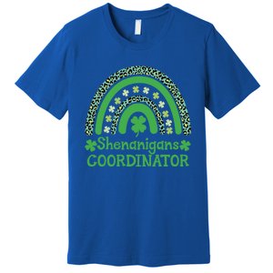 Shenanigans Coordinator Rainbow St Patricks Day Teacher Gift Premium T-Shirt