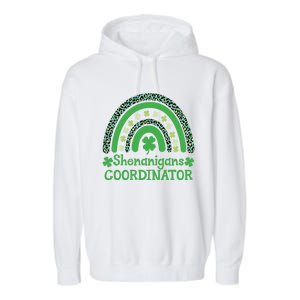 Shenanigans Coordinator Rainbow St Patricks Day Teacher Gift Garment-Dyed Fleece Hoodie