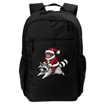 Santa Cat Raccoon Funny Christmas Animal Lover Backpack