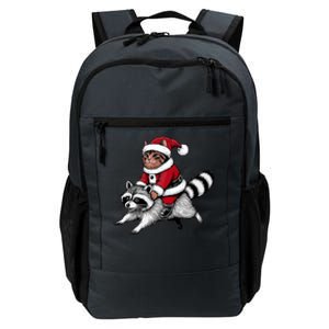 Santa Cat Raccoon Funny Christmas Animal Lover Daily Commute Backpack