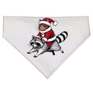 Santa Cat Raccoon Funny Christmas Animal Lover USA-Made Doggie Bandana