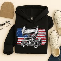 Sprint Car Racing Usa Flag Gift Hoodie