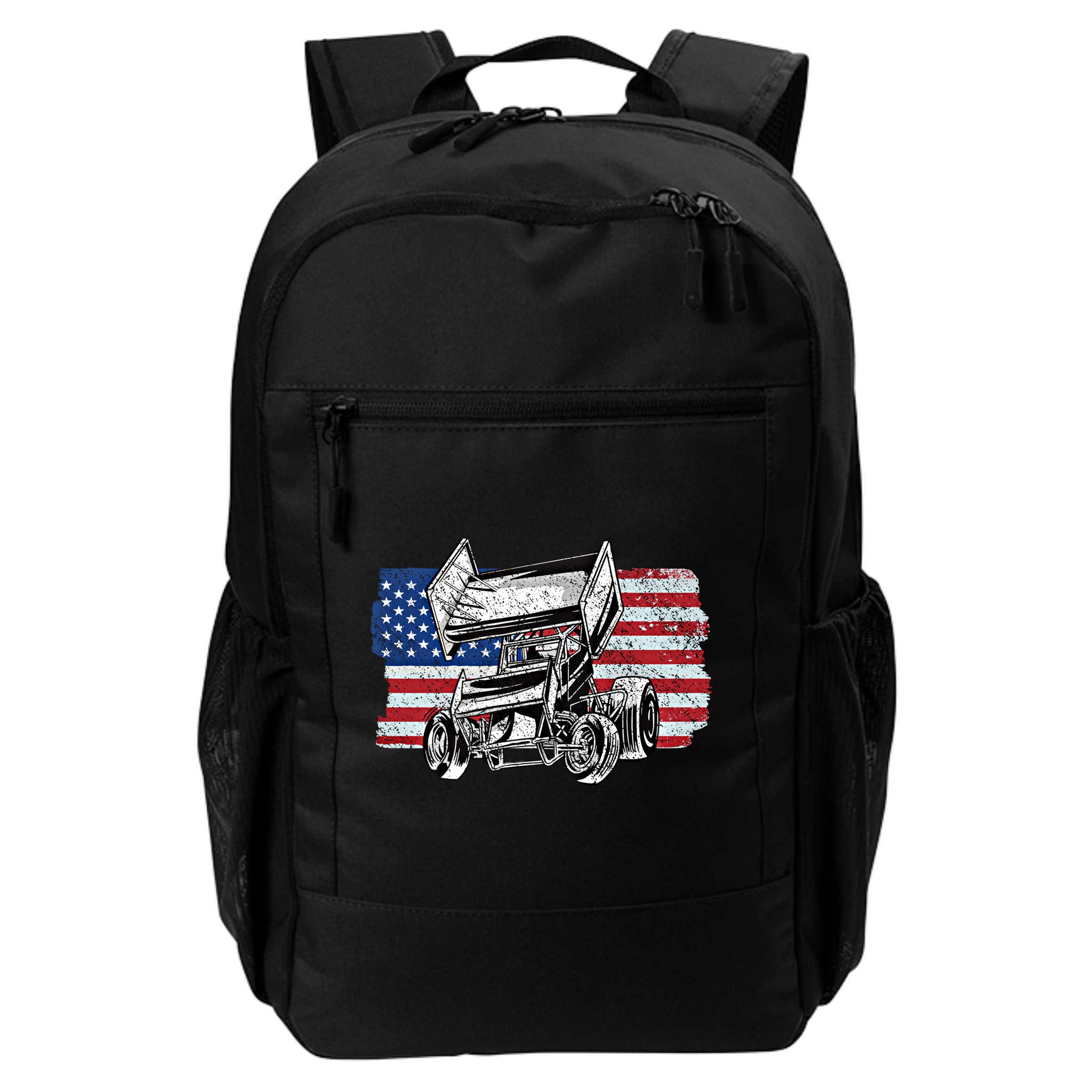 Sprint Car Racing Usa Flag Gift Backpack
