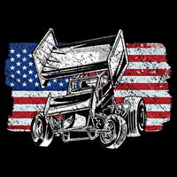 Sprint Car Racing Usa Flag Gift Bucket Hat