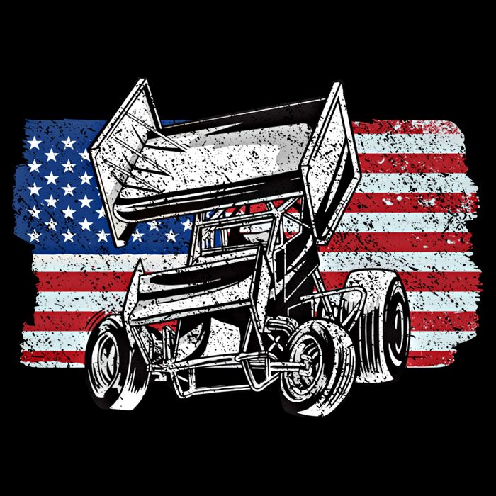 Sprint Car Racing Usa Flag Gift Drawstring Bag