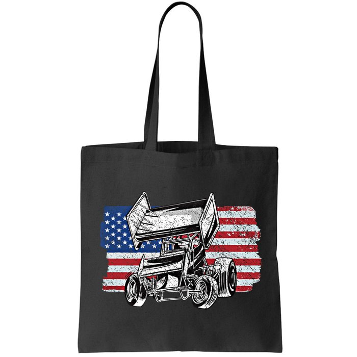 Sprint Car Racing Usa Flag Gift Bag