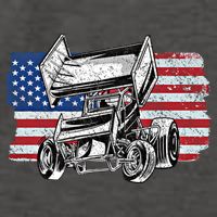 Sprint Car Racing Usa Flag Gift Vector Backpack