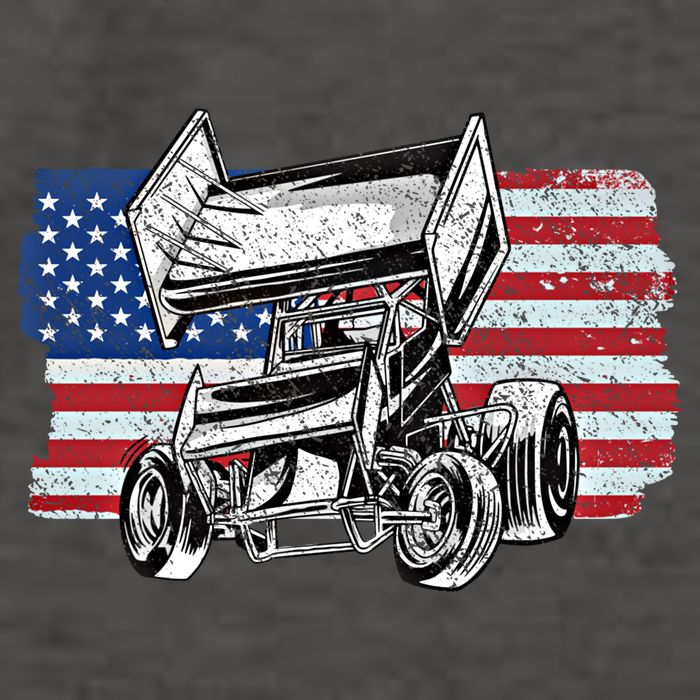 Sprint Car Racing Usa Flag Gift Vector Backpack
