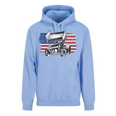 Sprint Car Racing Usa Flag Gift Unisex Surf Hoodie