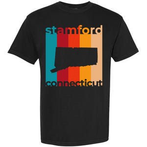 Stamford Connecticut Retro Cutout Ct Souvenir Garment-Dyed Heavyweight T-Shirt