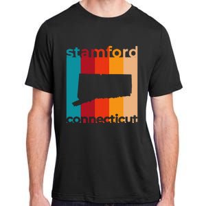 Stamford Connecticut Retro Cutout Ct Souvenir Adult ChromaSoft Performance T-Shirt