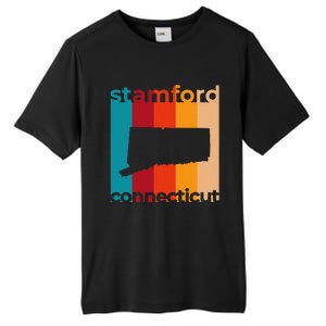 Stamford Connecticut Retro Cutout Ct Souvenir Tall Fusion ChromaSoft Performance T-Shirt