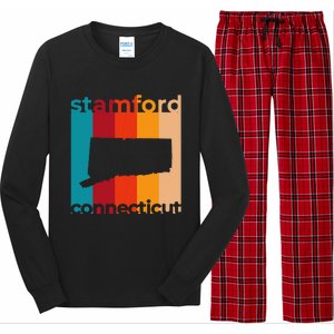 Stamford Connecticut Retro Cutout Ct Souvenir Long Sleeve Pajama Set