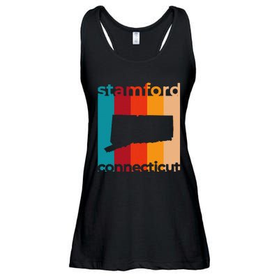 Stamford Connecticut Retro Cutout Ct Souvenir Ladies Essential Flowy Tank