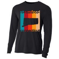 Stamford Connecticut Retro Cutout Ct Souvenir Cooling Performance Long Sleeve Crew