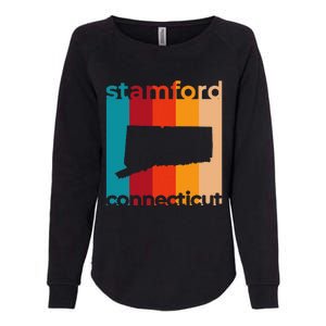 Stamford Connecticut Retro Cutout Ct Souvenir Womens California Wash Sweatshirt