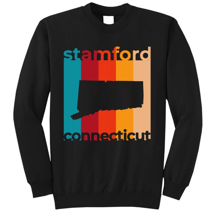 Stamford Connecticut Retro Cutout Ct Souvenir Tall Sweatshirt