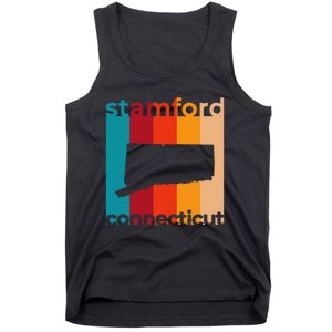 Stamford Connecticut Retro Cutout Ct Souvenir Tank Top