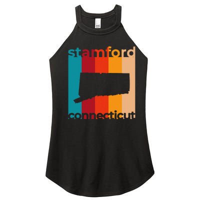 Stamford Connecticut Retro Cutout Ct Souvenir Women’s Perfect Tri Rocker Tank