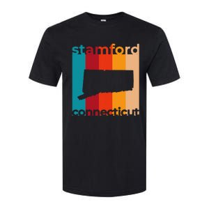 Stamford Connecticut Retro Cutout Ct Souvenir Softstyle CVC T-Shirt