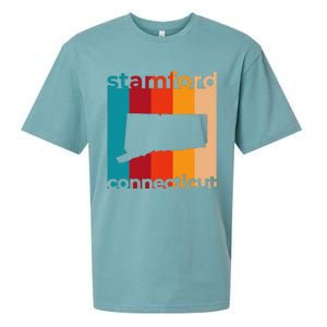 Stamford Connecticut Retro Cutout Ct Souvenir Sueded Cloud Jersey T-Shirt