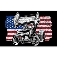 Sprint Car Racing Usa Flag Meaningful Gift Bumper Sticker