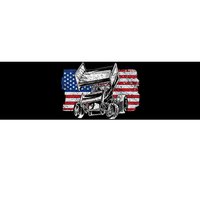 Sprint Car Racing Usa Flag Meaningful Gift Bumper Sticker