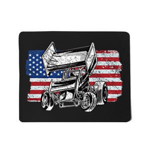 Sprint Car Racing Usa Flag Meaningful Gift Mousepad