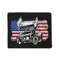 Sprint Car Racing Usa Flag Meaningful Gift Mousepad