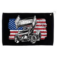 Sprint Car Racing Usa Flag Meaningful Gift Grommeted Golf Towel