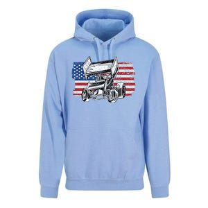 Sprint Car Racing Usa Flag Meaningful Gift Unisex Surf Hoodie