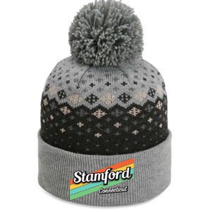 Stamford Connecticut Retro The Baniff Cuffed Pom Beanie