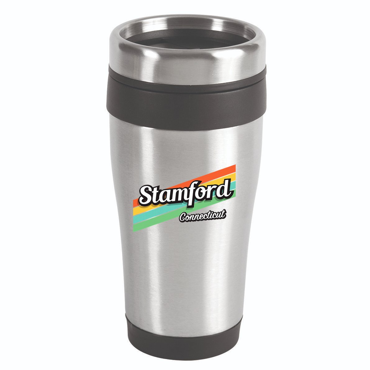 Stamford Connecticut Retro 16oz Travel Tumbler