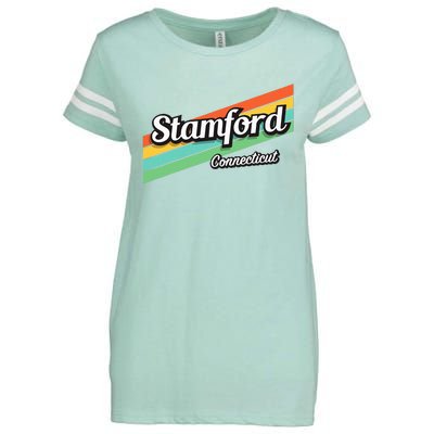 Stamford Connecticut Retro Enza Ladies Jersey Football T-Shirt